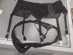 J41 zwarte jaratelgordel met metalen clips en string........, Ophalen of Verzenden, Zwart, String