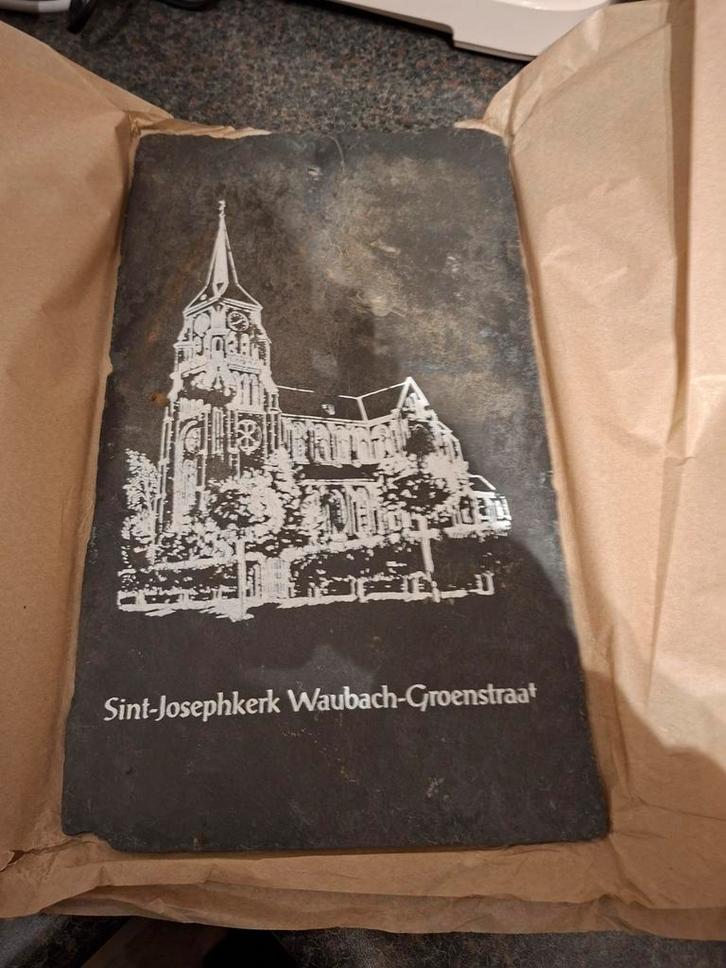 Herinneringstegel S. Jozefkerk Waubach, Huis en Inrichting, Woonaccessoires | Wanddecoraties, Ophalen of Verzenden