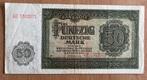 DDR Bankbiljet van 50 mark uit 1948, Verzenden, Duitsland, Los biljet