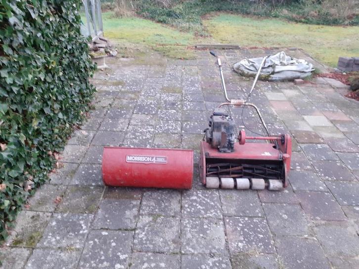 Benzine Kooimaaier - Klassieker!, Tuin en Terras, Grasmaaiers, Gebruikt, Benzine-grasmaaier, 50 cm of meer, Kooimesmaaier, Opvangbak