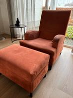 Design stoel Wittmann Fauteuil Roma + hocker, Ophalen, Gebruikt, Minder dan 75 cm, Stof