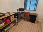 Hoekbureau Zwart Glas + Optie Bureaustoelen, Ophalen, Nieuw