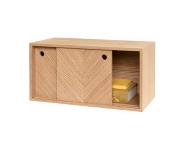 Nieuw eiken Harringbone Hübsch interior wandkastje kastje beschikbaar voor biedingen