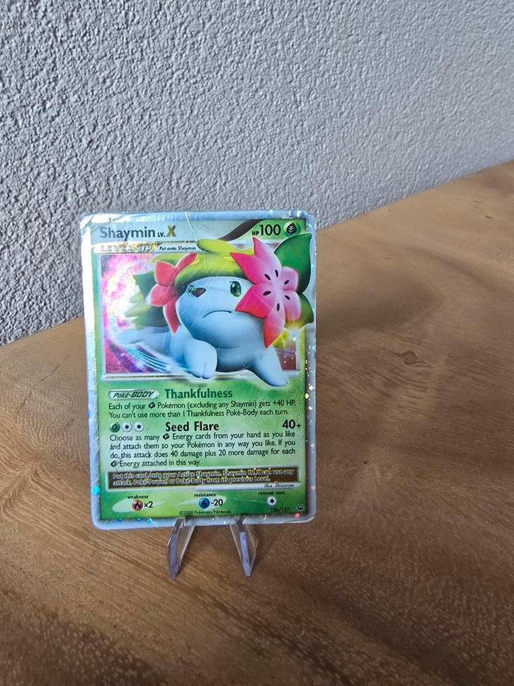 Shaymin Lv X 126/127, Hobby en Vrije tijd, Verzamelkaartspellen | Pokémon, Zo goed als nieuw, Losse kaart, Foil, Verzenden