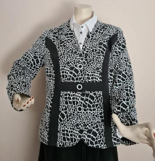 "SENSIA" Zwart/witte blazer. Mt. 42. Nieuwstaat!, Kleding | Dames, Jasjes, Kostuums en Pakken, Zo goed als nieuw, Jasje, Maat 42/44 (L)