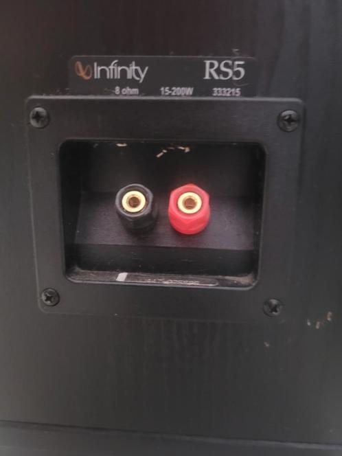 Te koop Infinity RS5 speakers zonder frontjes, Audio, Tv en Foto, Luidsprekers, Gebruikt, Front, Rear of Stereo speakers, 120 watt of meer