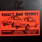 Leuke oude sticker.   TAXI Jan Kalma.  Drachten/Wijnjewoude., Ophalen of Verzenden, Zo goed als nieuw, Overige typen