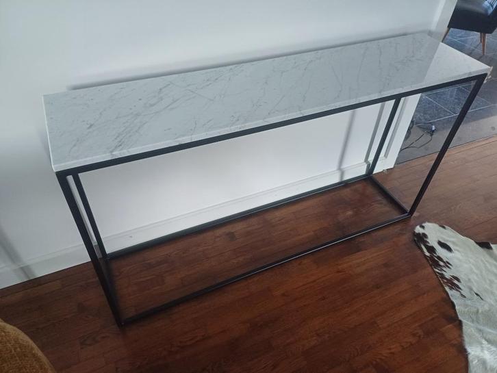 Sidetable muurtafel marmer, Huis en Inrichting, Tafels | Sidetables, Zo goed als nieuw, 25 tot 50 cm, 100 tot 150 cm, Rechthoekig