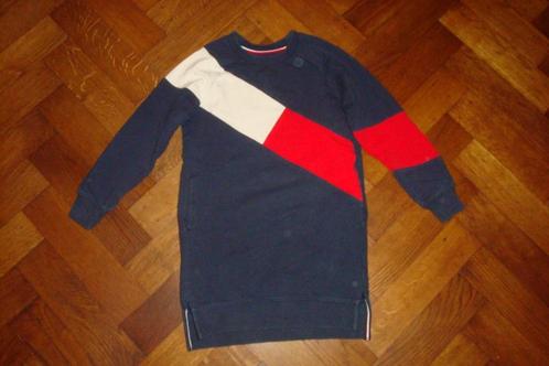 Tommy Hilfiger sweat sweater jurkje, rood wit blauw maat 116, Kinderen en Baby's, Kinderkleding | Maat 116, Zo goed als nieuw
