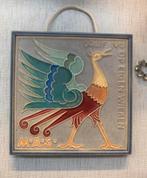 Cloisonnee tegel met pauw Westraven Utrecht begin jaren 60., Ophalen of Verzenden