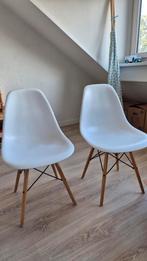 Set van 2 Witte Kuipstoelen, Huis en Inrichting, Twee, Wit, Zo goed als nieuw, Modern
