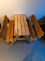 Zo goed als nieuwe kinder picknicktafel, Tuin en Terras, Picknicktafels, Zo goed als nieuw, Rechthoekig, Hout, Ophalen