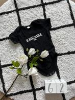 ZGAN zwart Rumag baby romper "Ik haat slapen" 62 korte mouw, Nacht- of Onderkleding, Jongetje of Meisje, Ophalen of Verzenden