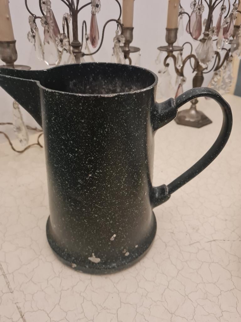 Metalen kan zware kwaliteit donker groen, Antiek en Kunst, Ophalen of Verzenden