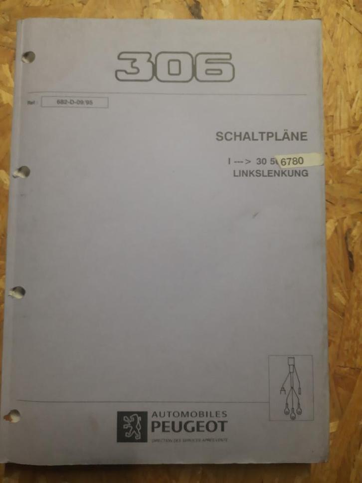 Dik werkplaatshandboek Peugeot 306 Elektrische schema's, Auto diversen, Handleidingen en Instructieboekjes, Ophalen of Verzenden