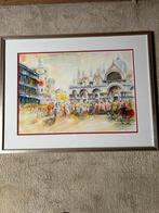 Aquarel San Marco plein, Antiek en Kunst, Ophalen of Verzenden