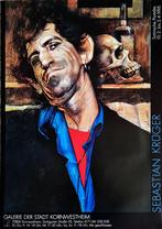 Rolling Stones - 1995 Krüger galery promo poster 59 x 84 cm, Ophalen, Zo goed als nieuw, Rechthoekig Staand, Muziek