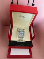 Cartier Santos horloges met moissanite, Overige merken, Staal, Staal, Nieuw
