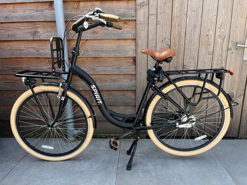 Spirit Carry N3 Moederfiets Mat Zwart, Fietsen en Brommers, Fietsen | Dames | Moederfietsen, Zo goed als nieuw, Overige merken
