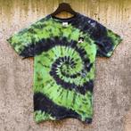 Groen - zwart spiral tie dye met tuxedo kat t-shirt maat XS, Spiral Creaties, Nieuw, Groen, Maat 34 (XS) of kleiner