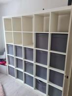 Ikea Kallax kast 5x5 met Drona bakken, Huis en Inrichting, Ophalen, Met plank(en), Kunststof, Gebruikt