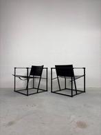 Set Vintage Pastoe FM60 Fauteuils Tuigleer, Huis en Inrichting, Fauteuils, Ophalen, 75 tot 100 cm, Zo goed als nieuw, Metaal