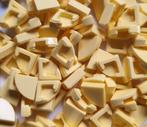 Lego 1x1 tile (quater), Bright light yellow (per 100), Verzenden, Nieuw, Losse stenen, Lego