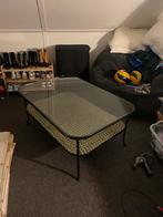 Bierdop industriële ikea salontafel, Ophalen, 100 tot 150 cm, Glas, 50 tot 100 cm