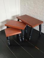 Driedelige salon tafel of bijzet tafel set, Huis en Inrichting, Ophalen, Zo goed als nieuw, Hout