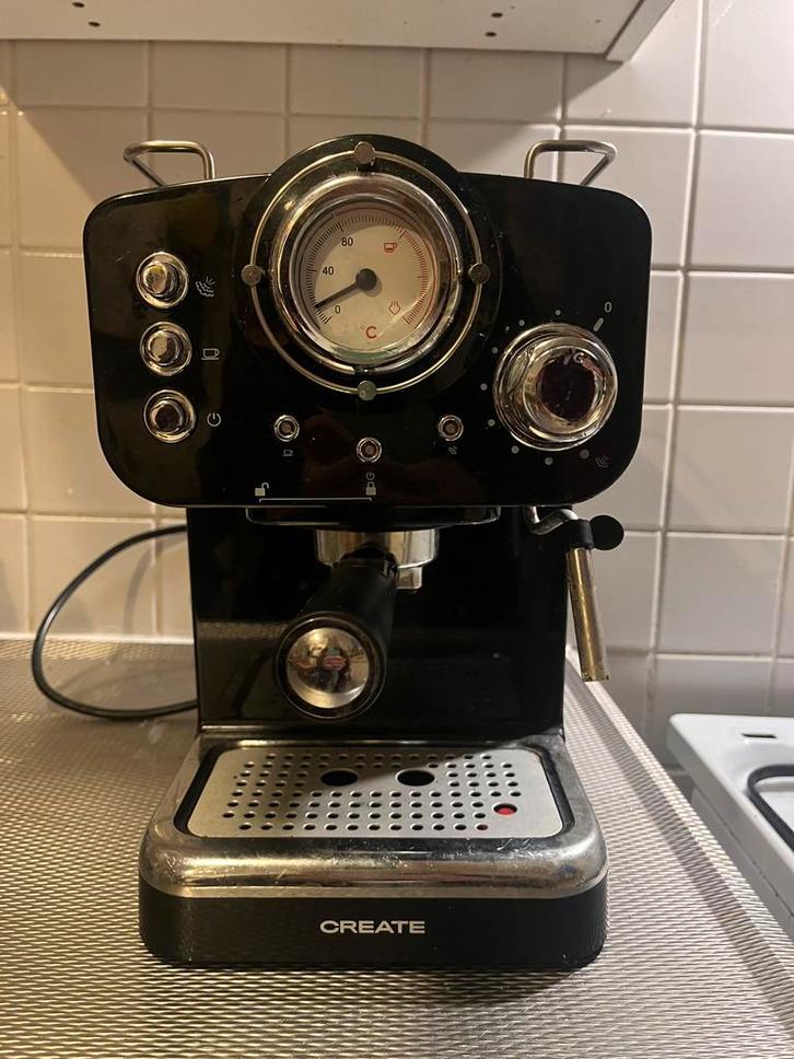 Create Koffiemachine - Espresso apparaat, Witgoed en Apparatuur, Koffiezetapparaten, Gebruikt, Gemalen koffie, Espresso apparaat