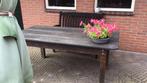 Tuintafel en bankje, Tuin en Terras, Tuintafels, Ophalen of Verzenden, Gebruikt, Rechthoekig, Hout