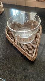 Riviera maison dubbel wandig kommetje op rieten hart, Huis en Inrichting, Ophalen of Verzenden, Zo goed als nieuw, Rond, Riet