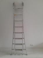 Uitschuifladder 2x8 treden (totaal 4.40), Doe-het-zelf en Verbouw, Ladders en Trappen, Ophalen, Zo goed als nieuw