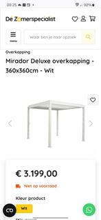 Sorara Mirador de Luxe 3,6x3,6 lamellenoverkapping, Tuin en Terras, Overkappingen, Ophalen, Nieuw, Overige typen