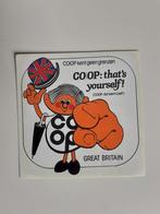 Vintage sticker COOP supermarkt Great Britain, Verzamelen, Ophalen of Verzenden, Zo goed als nieuw, Winkel of Supermarkt