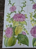 2x afbeelding bloemen 2x18 dunne losse tegels 15x15cm, Ophalen of Verzenden, Nieuw