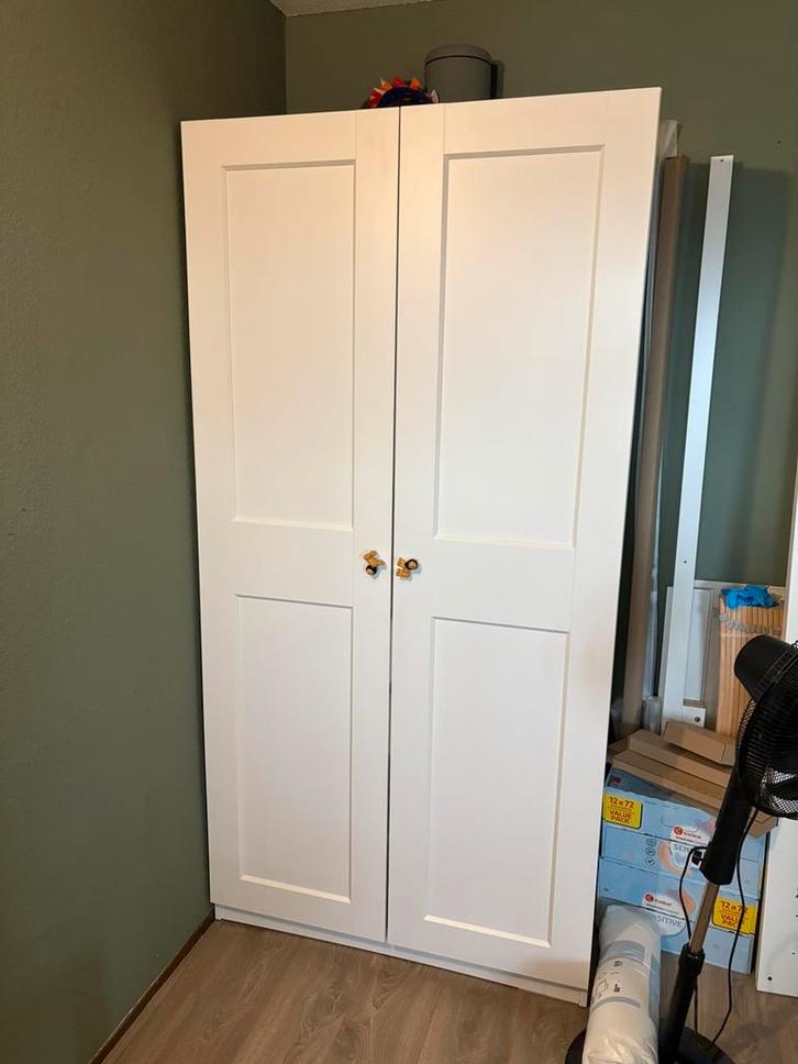 IKEA PAX kledingkast 100x58x201 – wit – 1 jaar oud, Huis en Inrichting, Kasten | Kledingkasten, Zo goed als nieuw, 200 cm of meer