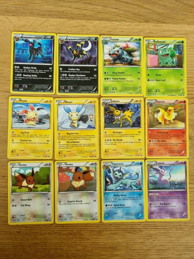 12 mooi dark explorer kaarten, mooi setje met de umbreons, Ophalen of Verzenden, Zo goed als nieuw, Meerdere kaarten