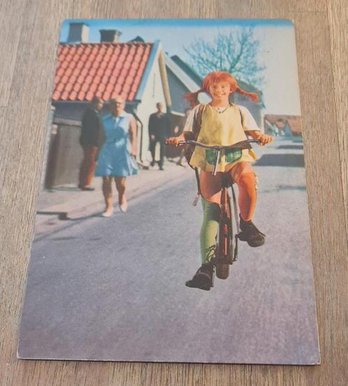 Pippi Langkous op de fiets, Verzamelen, Ansichtkaarten | Themakaarten, Gelopen, 1960 tot 1980, Verzenden