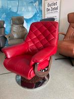 Himolla design relax fauteuil elektrisch draaivoet leer, Huis en Inrichting, Fauteuils, Ophalen of Verzenden, Zo goed als nieuw