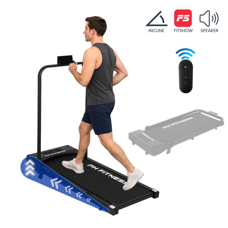 Loopband 8 km/u Opvouwbaar – Zwart/Roze – Thuisfitness A1F, Sport en Fitness, Fitnessmaterialen, Nieuw, Overige typen, Armen, Benen