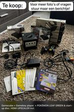 Gamecube + gameboy player & Pokémon Leaf Green!!, Ophalen of Verzenden, Zo goed als nieuw, Met 1 controller