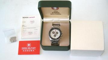SWISS MILITARY HANOWA Heren Horloge Chronograph Quartz Staal beschikbaar voor biedingen