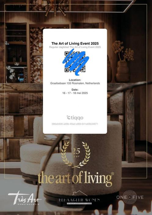 The Art of Living 2025 entree Tickets Kaartjes, Tickets en Kaartjes, Beurzen, Drie personen of meer, Mei