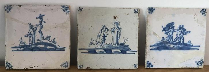 Antieke delftsblauwe tegels, Antiek en Kunst, Antiek | Wandborden en Tegels, Ophalen