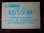 Yamaha RD50M 1978 owner's manual betriebs anleitung RD 50 M, Fietsen en Brommers, Handleidingen en Instructieboekjes, Gebruikt