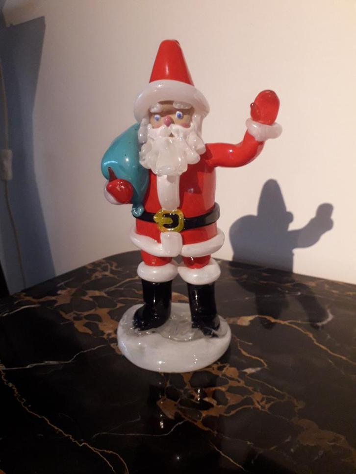 ZELDZAME OUDE GLAZEN KERSTMAN in PERFECTE STAAT hoog 23 cm, Antiek en Kunst, Antiek | Glas en Kristal, Ophalen of Verzenden