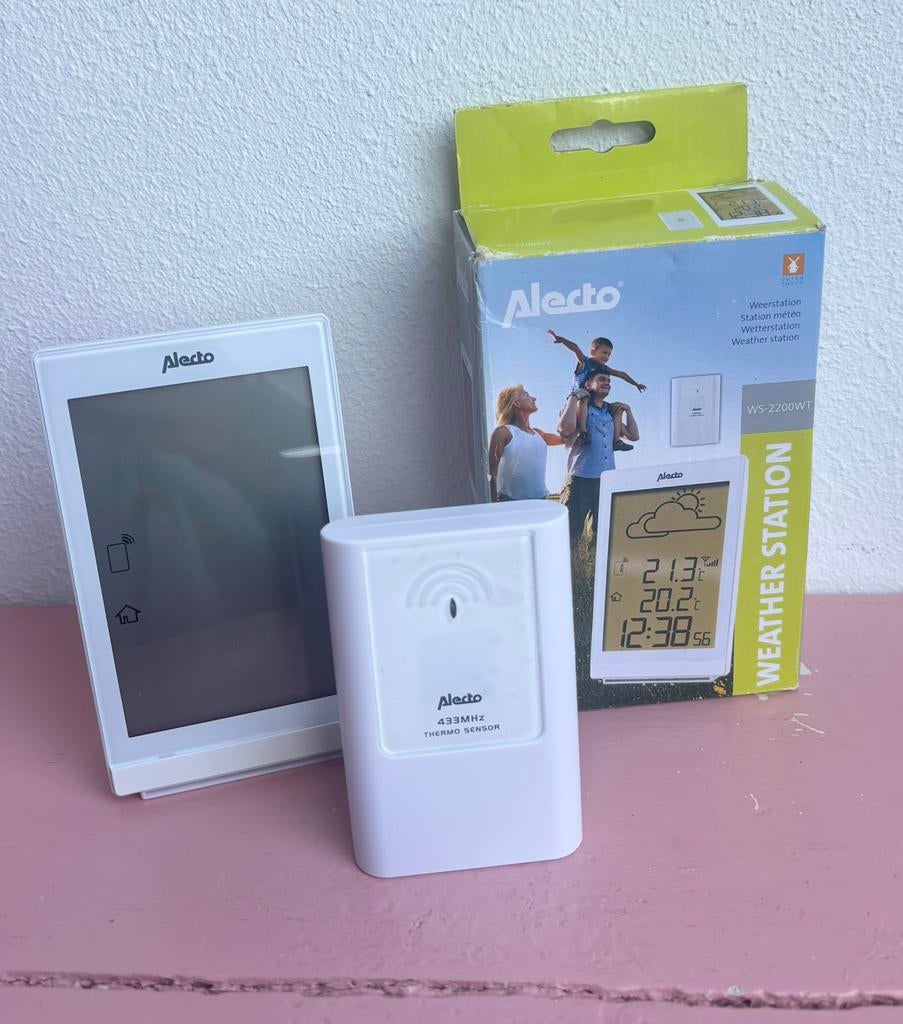 Alecto WS-2200WT Weerstation, Audio, Tv en Foto, Weerstations en Barometers, Zo goed als nieuw, Ophalen of Verzenden