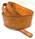 GB017 Handmade tuigleer itaarband  bloemen blad veer western, Verzenden, Nieuw