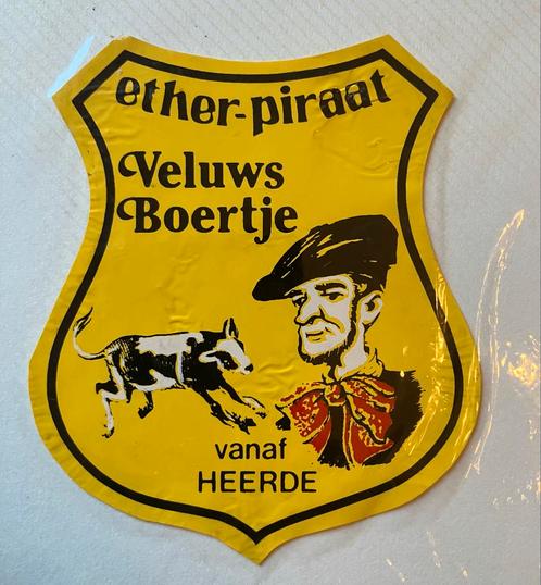 Ether Piraat Veluws Boertje Heerde Sticker, Verzamelen, Stickers, Ophalen of Verzenden